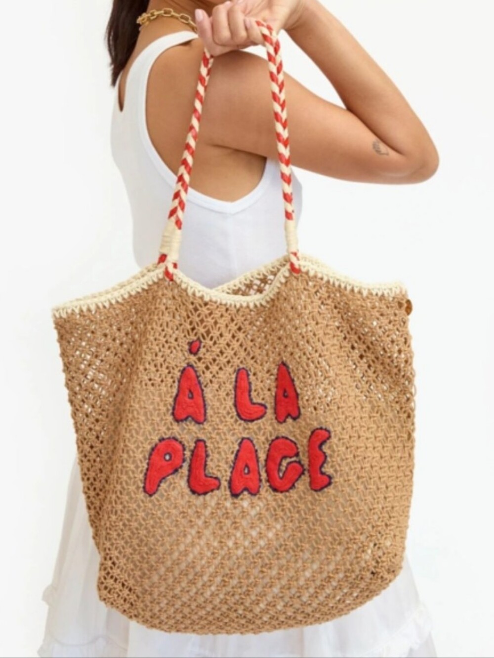 Clare V. À La Plage Crochet Tote Bag